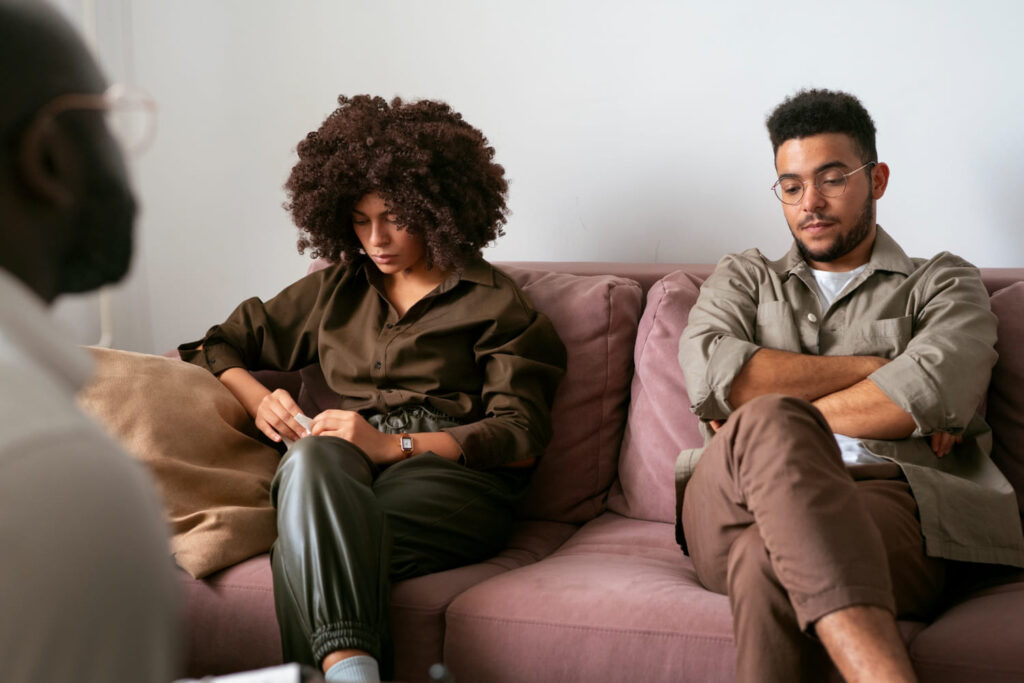 Couple having couples therapy