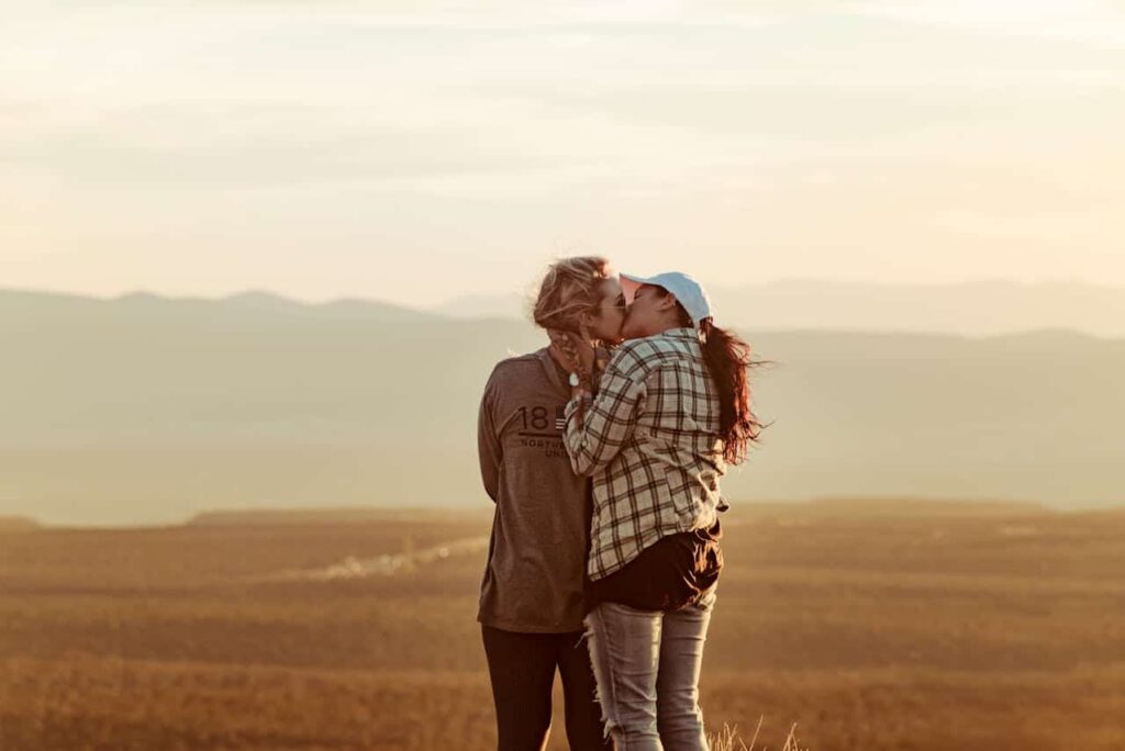 Couple hugging after therapy